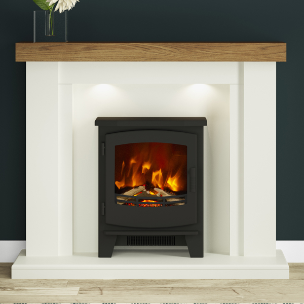 Elgin & Hall Charlestown Timber Inglenook Suite | Flames.co.uk