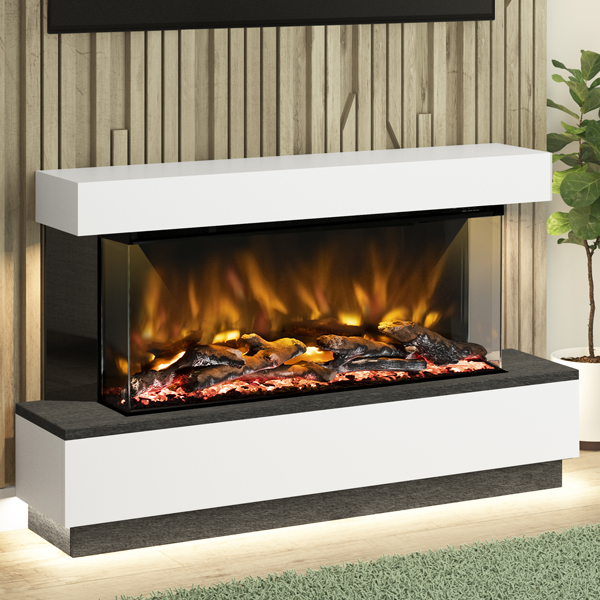 Elgin & Hall Pryzm Evento 54 Floor Standing Electric Fireplace Suite