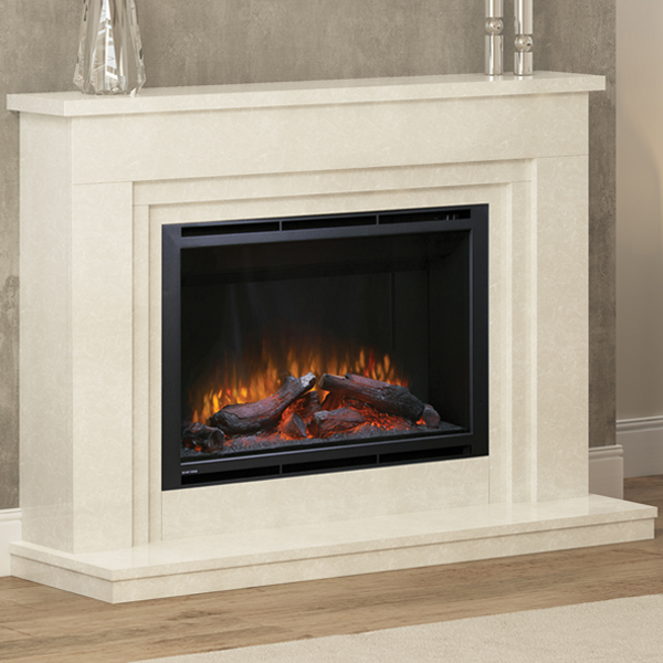 Elgin Hall Wayland Marble Electric, Marble Electric Fireplace Suites