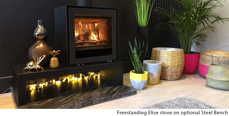Stovax Elise Freestanding Stove on Bench