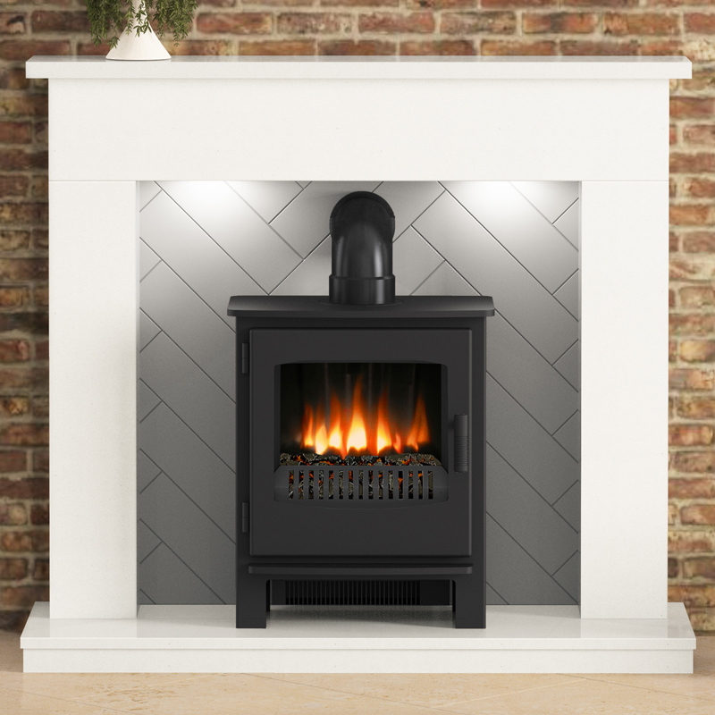 FLARE Allensford Marble Inglenook Suite | Flames.co.uk