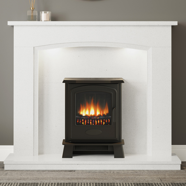 FLARE Collection by Be Modern Emelia Marble Fireplace