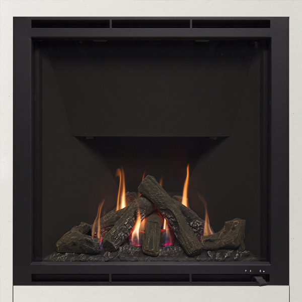 FLARE Collection by Be Modern Hampton 900 Marble Gas Fireplace Suite