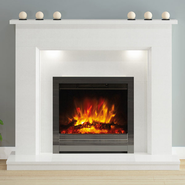 FLARE Collection by Be Modern Madalyn Marble Electric Fireplace Suite