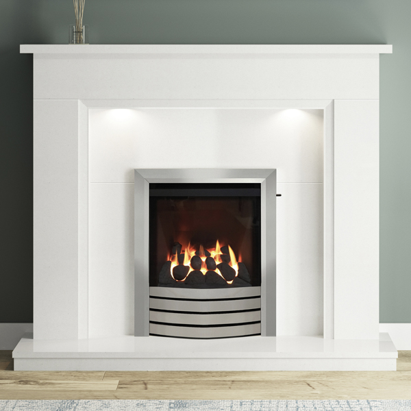 FLARE Collection by Be Modern Madalyn Marble Fireplace