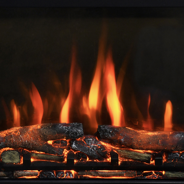 FLARE Rodwell 36" Inset Wall Mounted Electric Fire Flames.co.uk