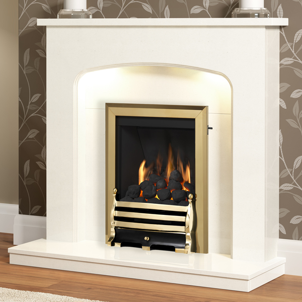 FLARE Collection by Be Modern Tasmin Marble Fireplace