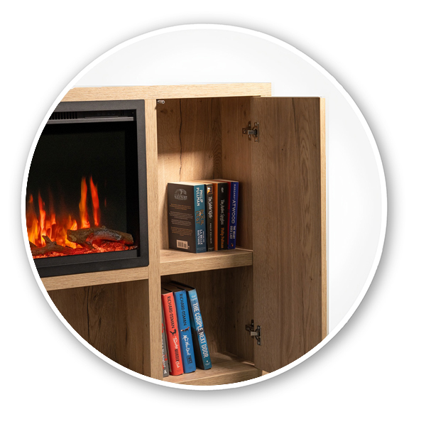 FireFX Venezia Oak Effect Media Suite for Atmos 105 Electric Fire