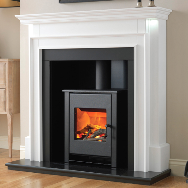 Flamerite Aubade with Atom Stove Electric Fireplace Suite ...