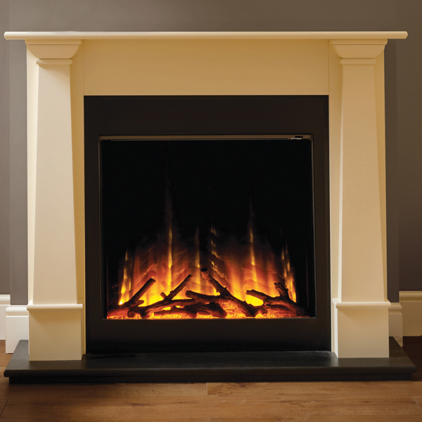 Flamerite Bronte With Gotham 750 Electric Fireplace Suite Flames