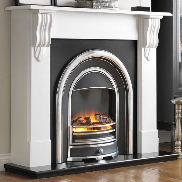 Flamerite Corbel With Tennyson Cast Electric Fireplace Suite
