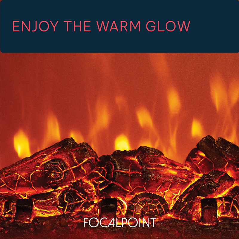Focal Point Weybourne Electric Stove - Sage Grey | Flames.co.uk