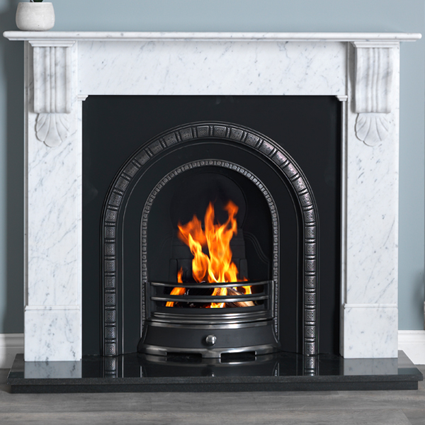 Gallery Kingston 56'' Cararra Marble Fireplace