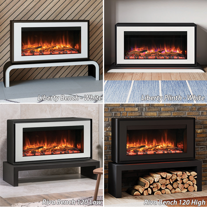 Gazco Liberty 85 Electric Stove Plinth & Bench