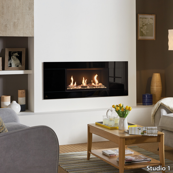 Gazco Studio Glass Balanced Flue Gas Fire Flames.co.uk