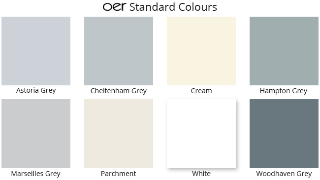 OER Fireplaces Standard Colours
