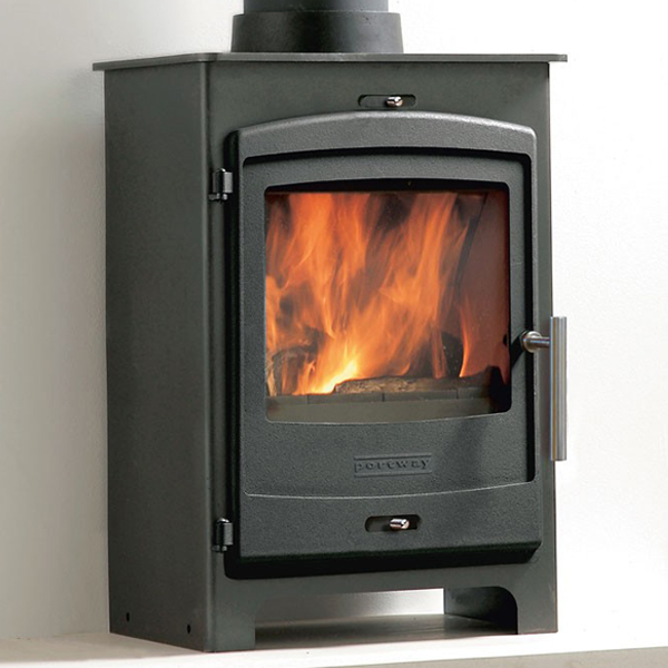Portway 1 Contemporary MultiFuel Stove Flames.co.uk