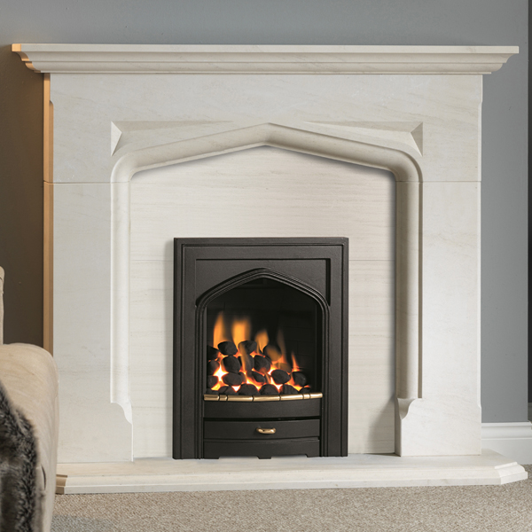 Pureglow Harvington Limestone Fireplace