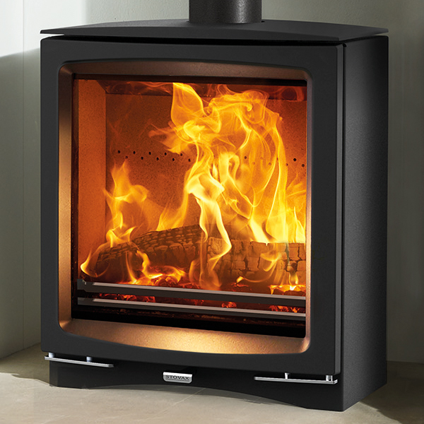 Stovax Vogue Medium Slimline Eco MultiFuel Stove Flames.co.uk