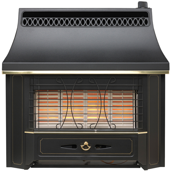 Valor Black Beauty Radiant Outset Gas Fire Flames.co.uk