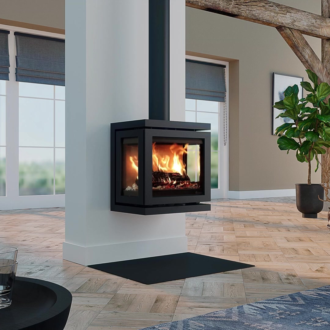 Dik Geurts Vidar Triple Small Wall Wood Burning Stove - Main Image