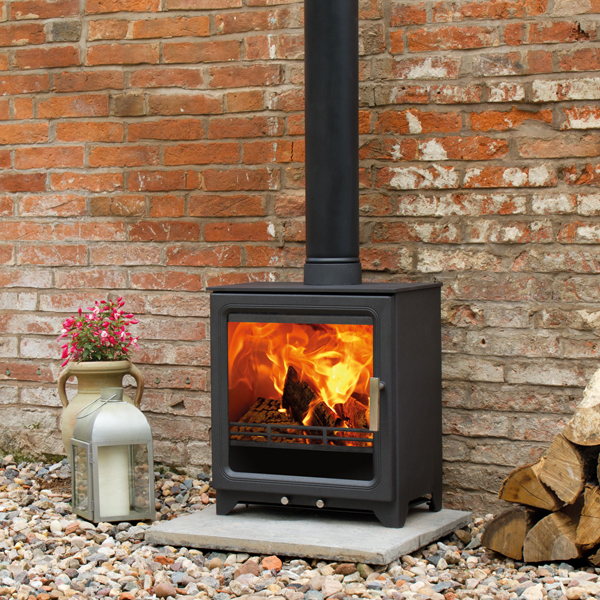 Woodpecker WP5 Plus Wood Burning / MultiFuel Stove Flames.co.uk