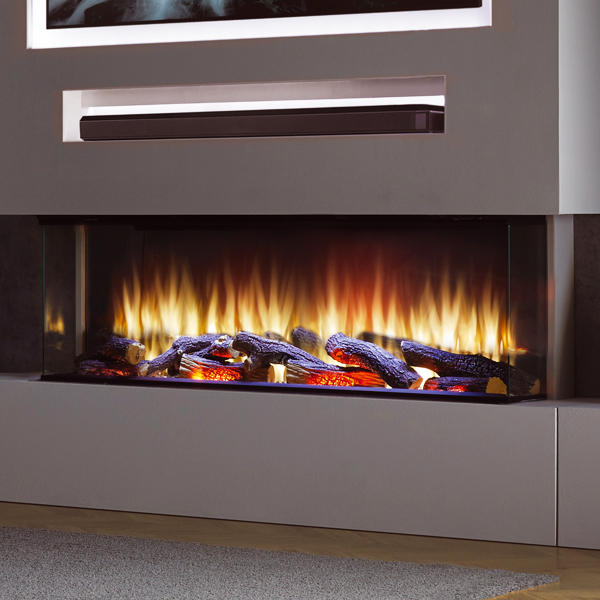 Charlton & Jenrick iRange Element 1250 1-2-3 Sided Electric Fire