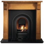 Solid wood fireplace